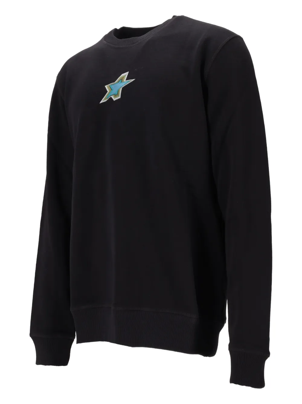 Paul Smith Regular Fit Graphic Sweatshirt With Ribbed Cuffs In Black