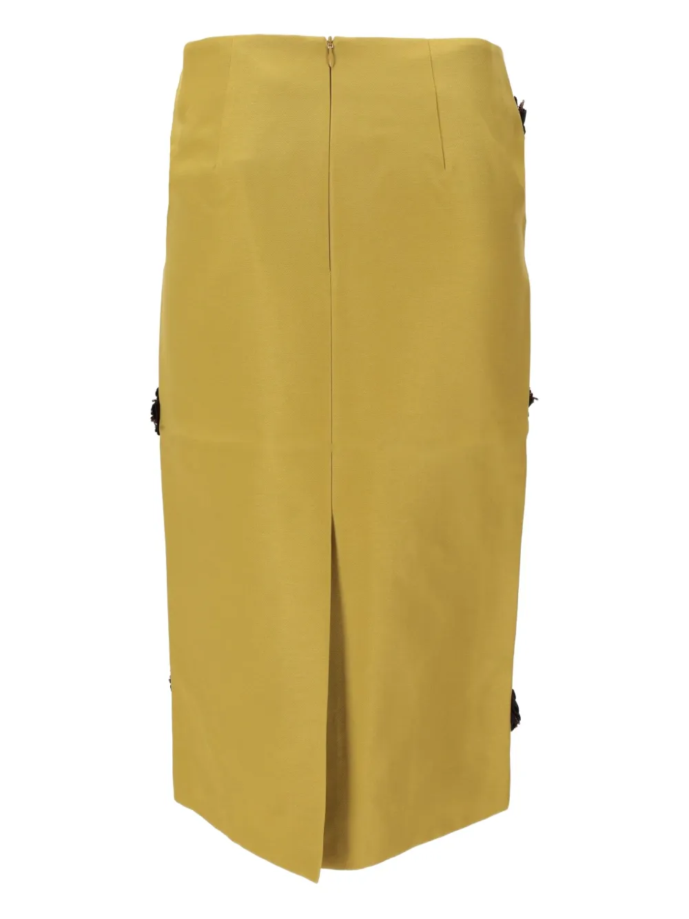 SHUSHU/TONG floral-appliqué midi skirt - Groen