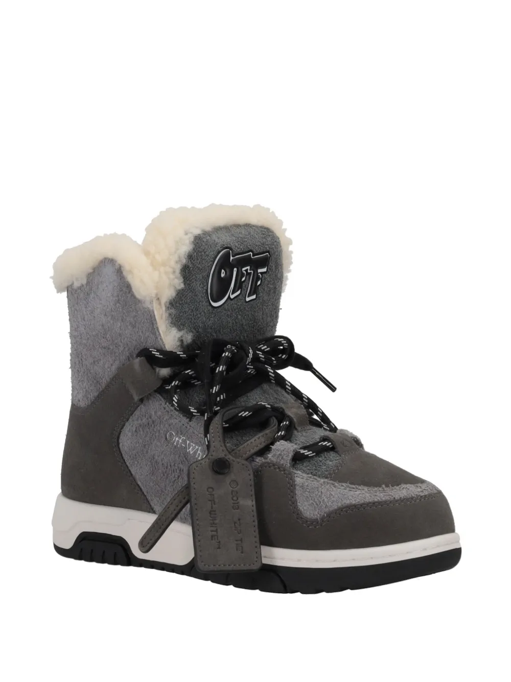 Off-White shearling boots - Grigio