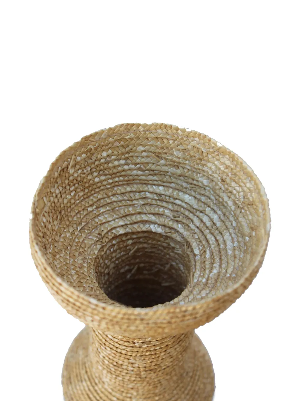 catarzi vase en raphia à détail en cuir | Vases | Image 2