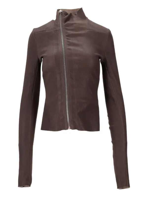 【Rick Owens 風】レザージャケット Gary jacket Rick Owens Gary Leather Jacket | Brown | FARFETCH