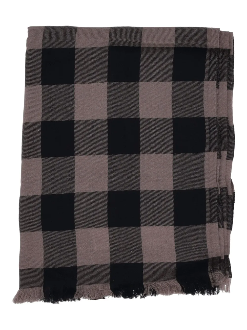 Rick Owens Checked-pattern Scarf In Brown