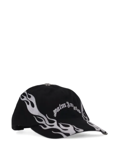 Palm Angels gorra con logo y llamas