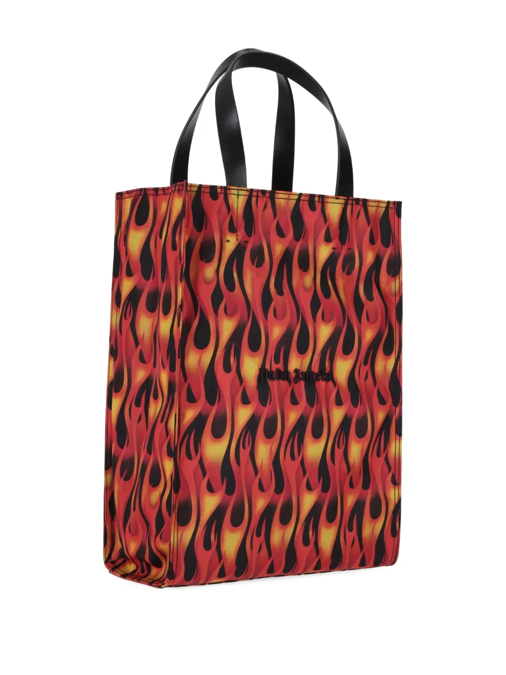 Palm Angels Shopper met logodetail en vlammenprint Rood