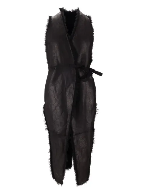 Rick Owens shearling belted coat