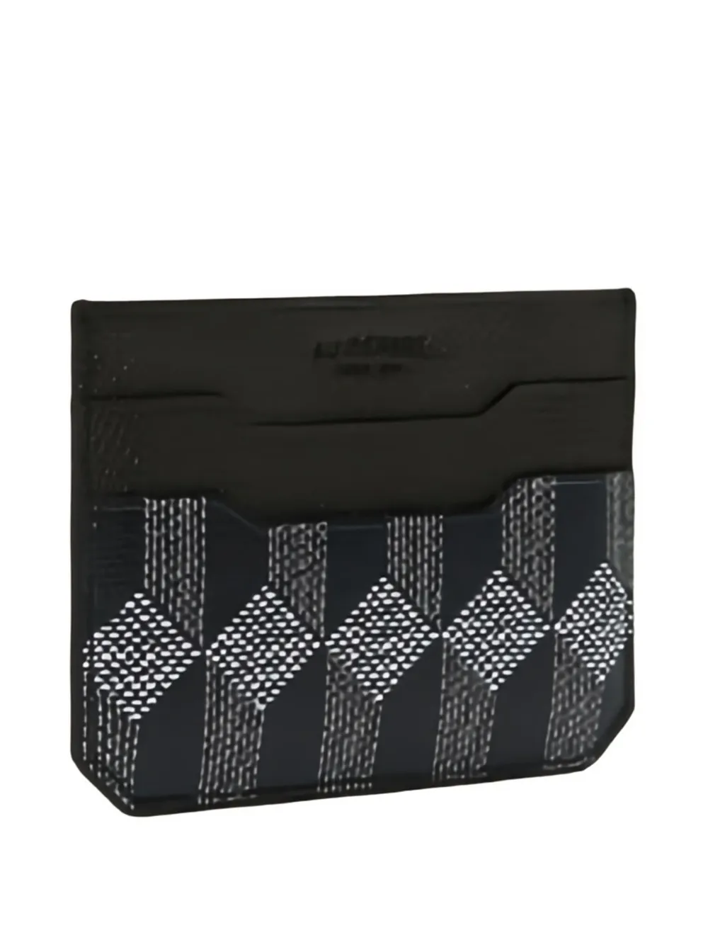 Au Départ geometric-pattern card holder - Zwart