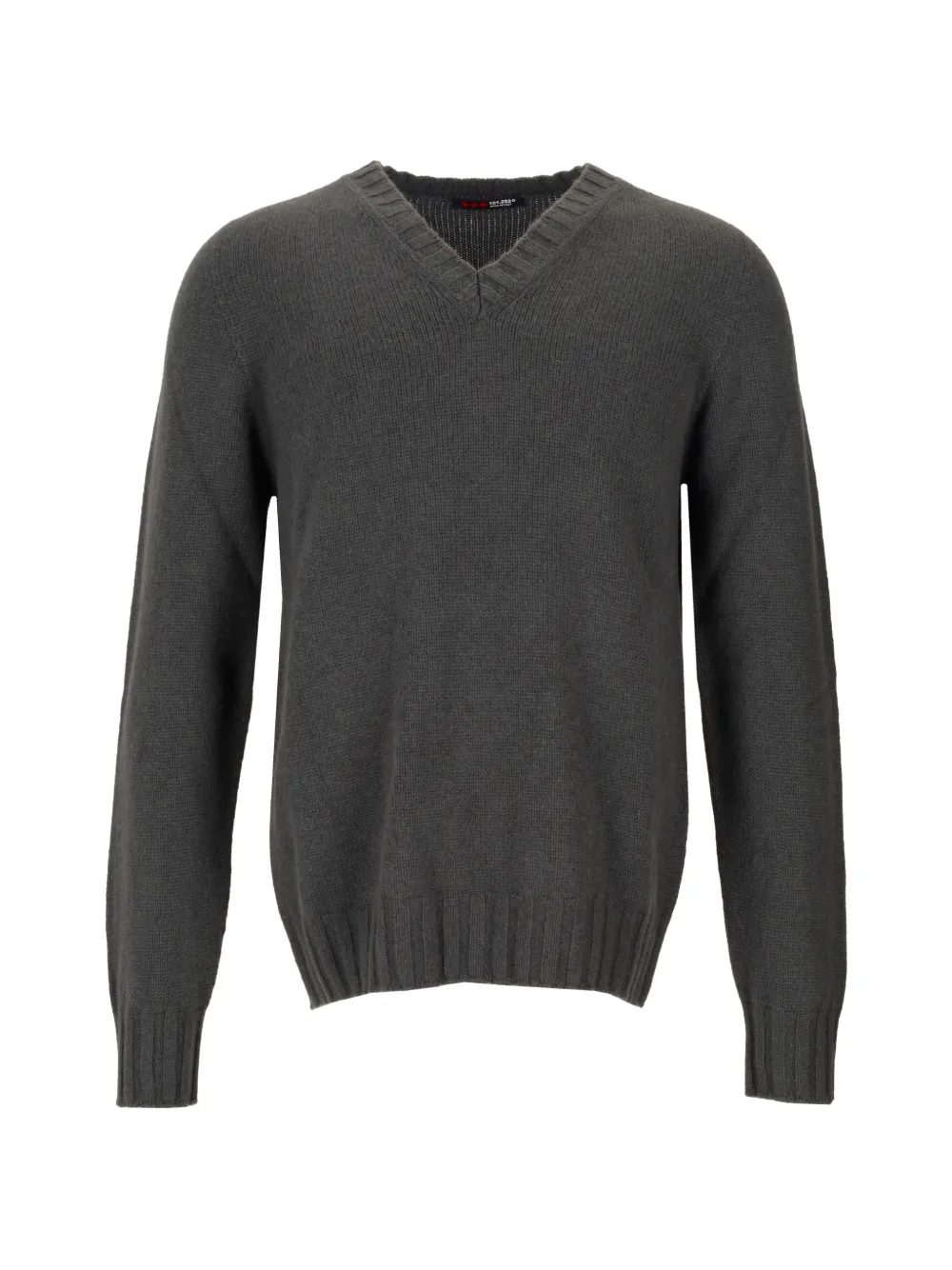 LA ROSE V-neck knitted sweater - Grey
