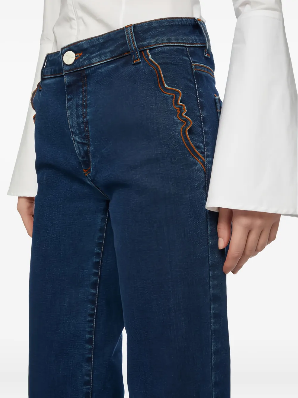 Vivetta Regular jeans met borduurwerk Blauw