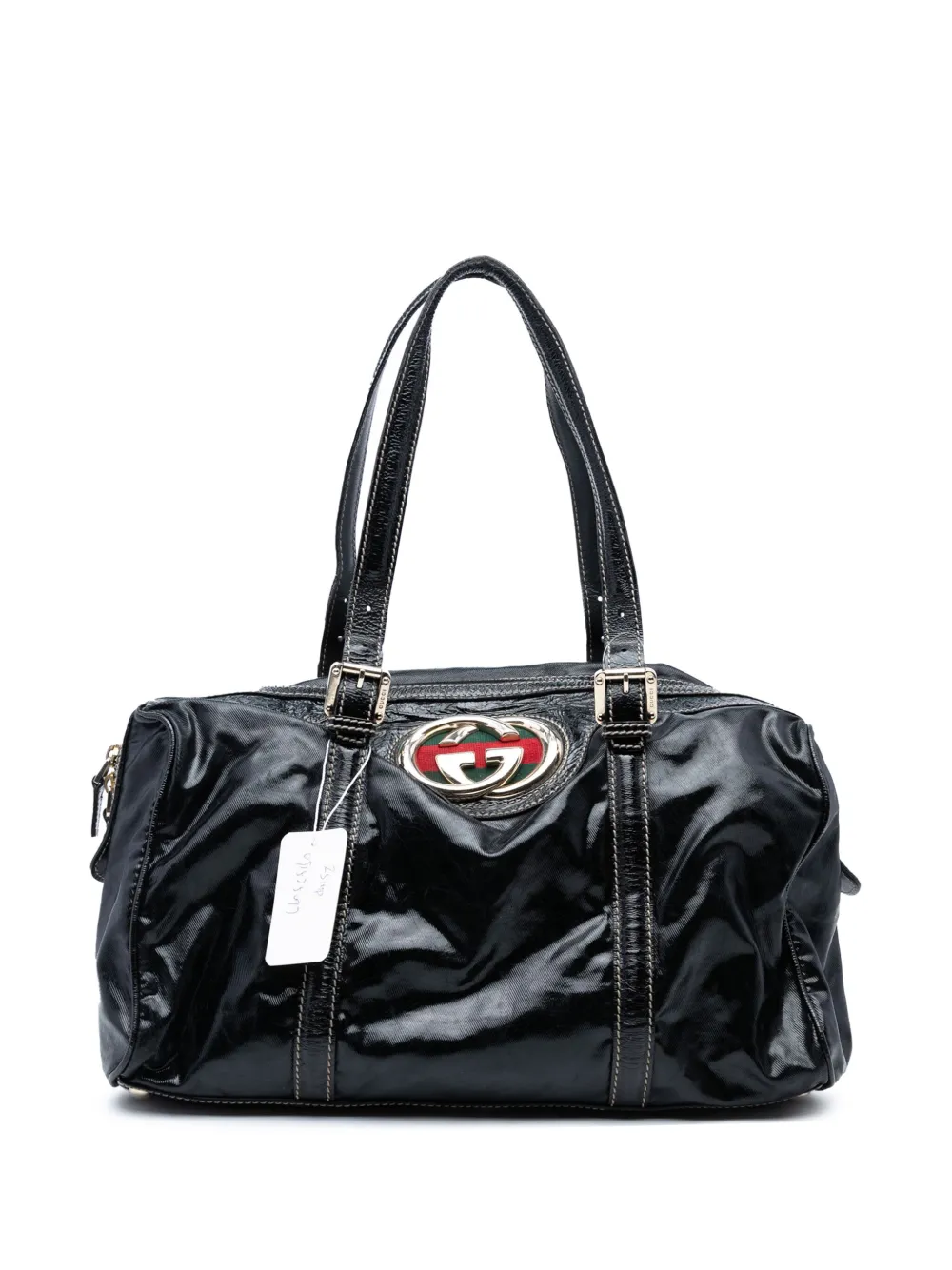 Gucci Pre-Owned 2000-2015 Coated Canvas Dialux Britt boston bag | Black | Image 1