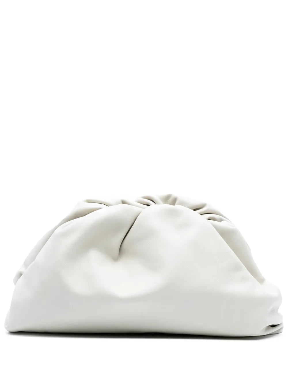 Pre-owned Bottega Veneta 2012-2025 Lambskin The Pouch Clutch Bag In White