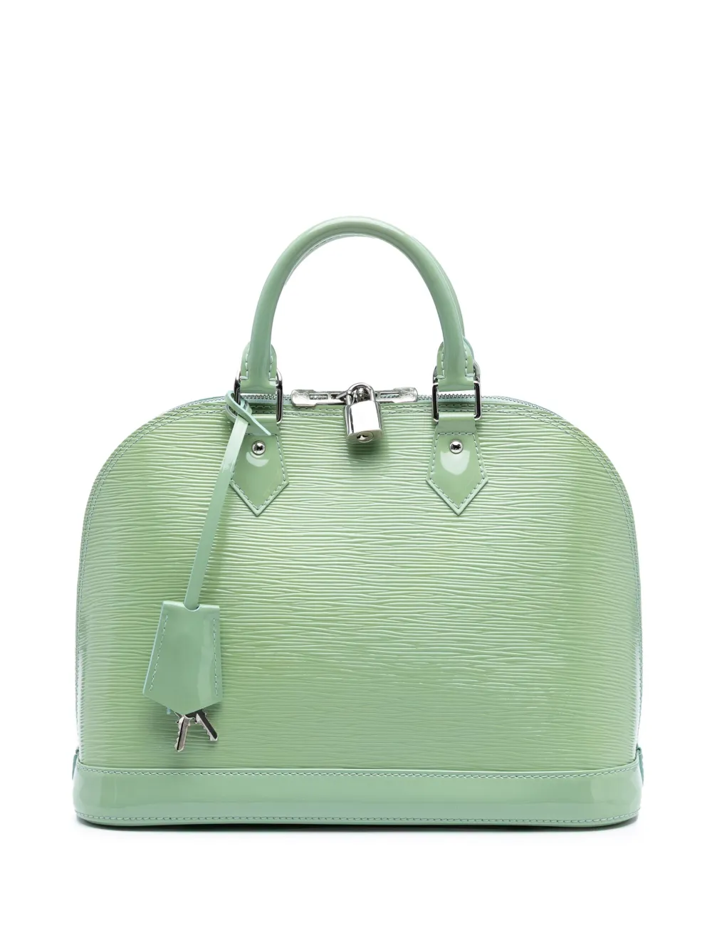 Pre-owned Louis Vuitton 2013 Electric Epi Alma Pm Handbag In Green