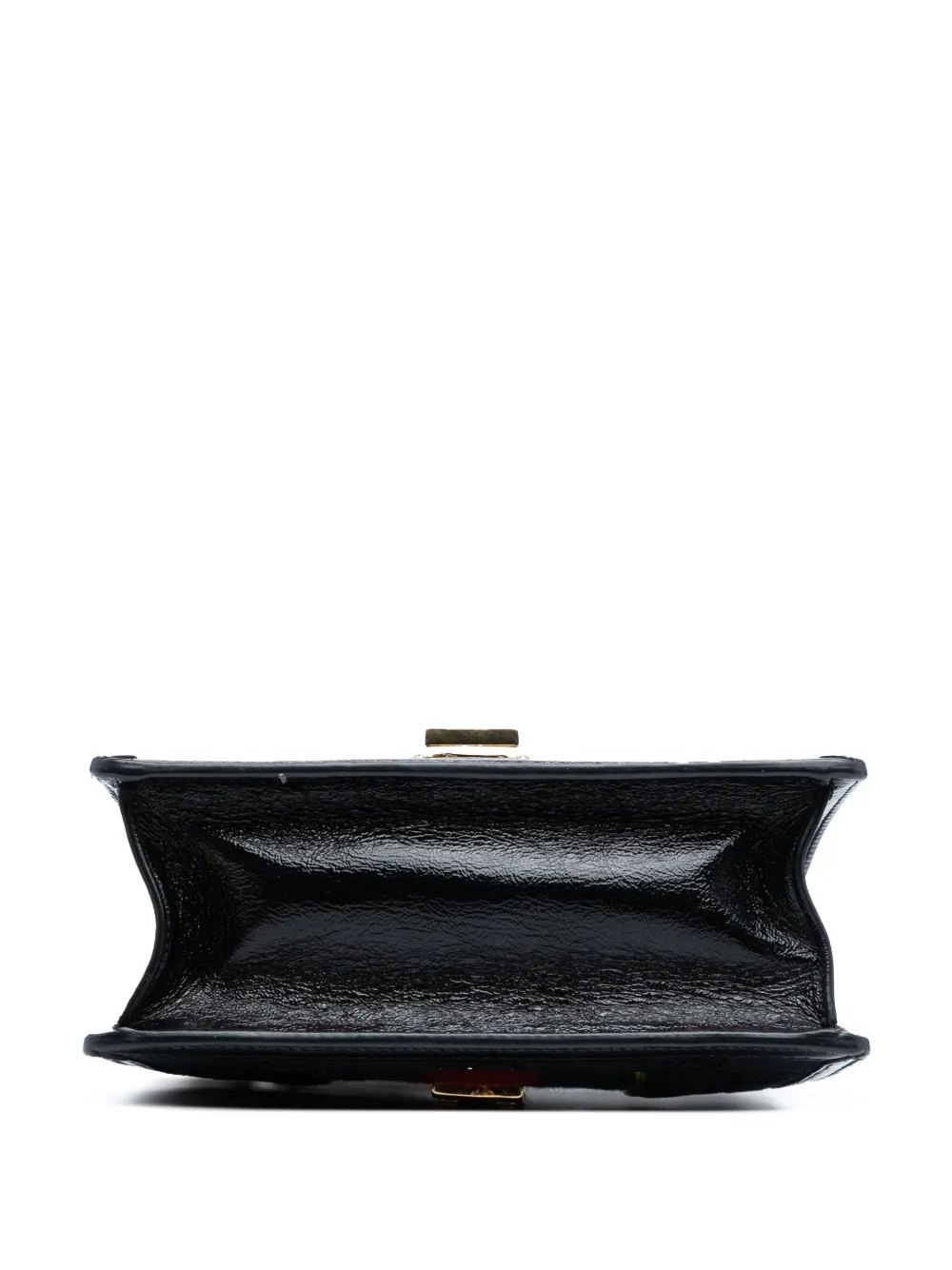Pre-owned Gucci 2016-2025 Mini Gg Velvet Sylvie Satchel In Black