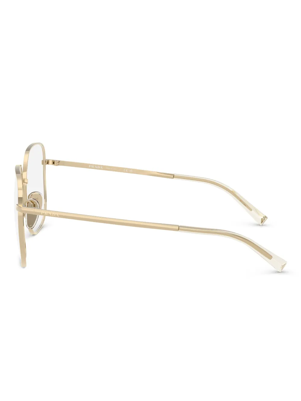 Prada Eyewear Bril met rond montuur Goud