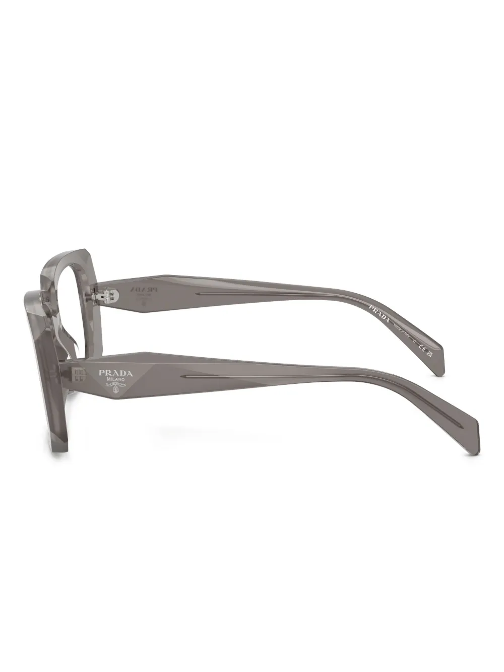 Prada Eyewear Bril met vierkant montuur Grijs