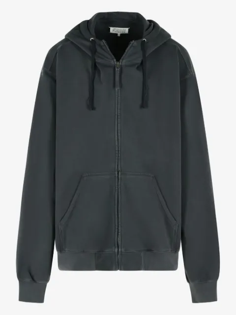 Maison Margiela zip-up drawstring hoodie 
