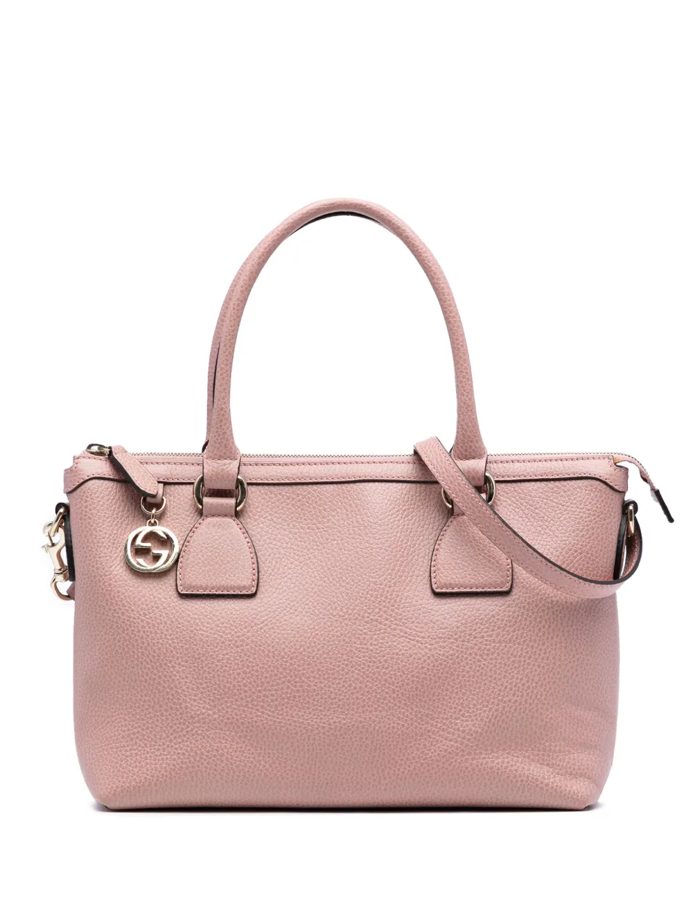 Gucci Pre-Owned 2016-2025 ダラー カーフスキン GGチャーム サッチェルバッグ - ピンク Gucci Pre-Owned 2016-2025 ダラー カーフスキン GGチャーム サッチェルバッグ - ピンク