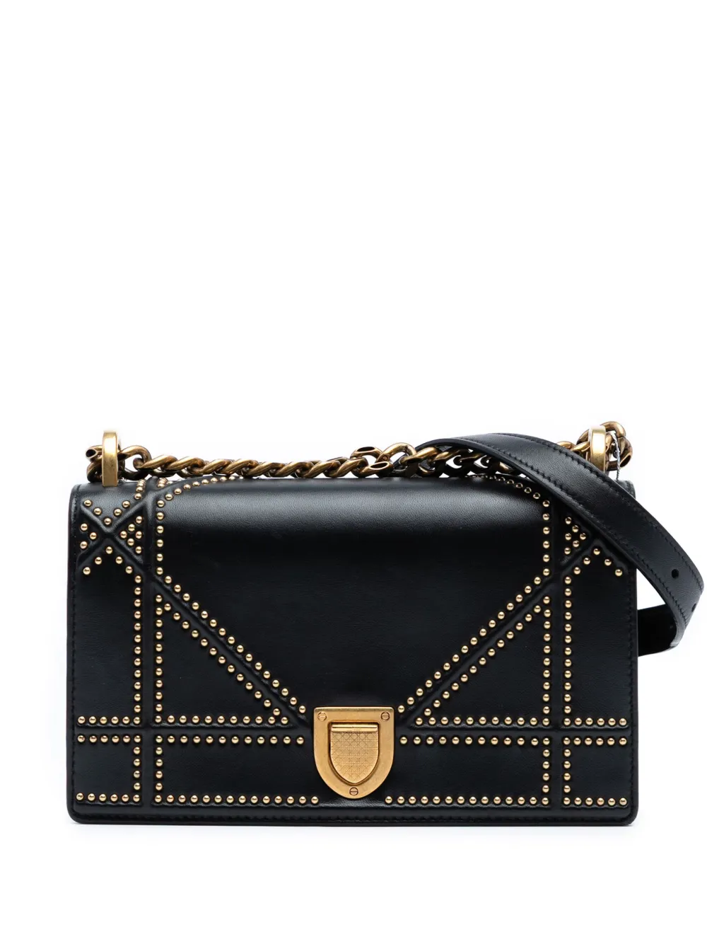 Christian Dior Pre-Owned 2018 スモール ラムスキン スタッズ ディオラマ フラップ ショルダーバッグ -