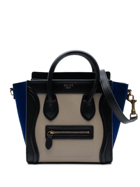 Celine Pre-Owned 2013 Nano Tricolor Leather Luggage Tote satchel