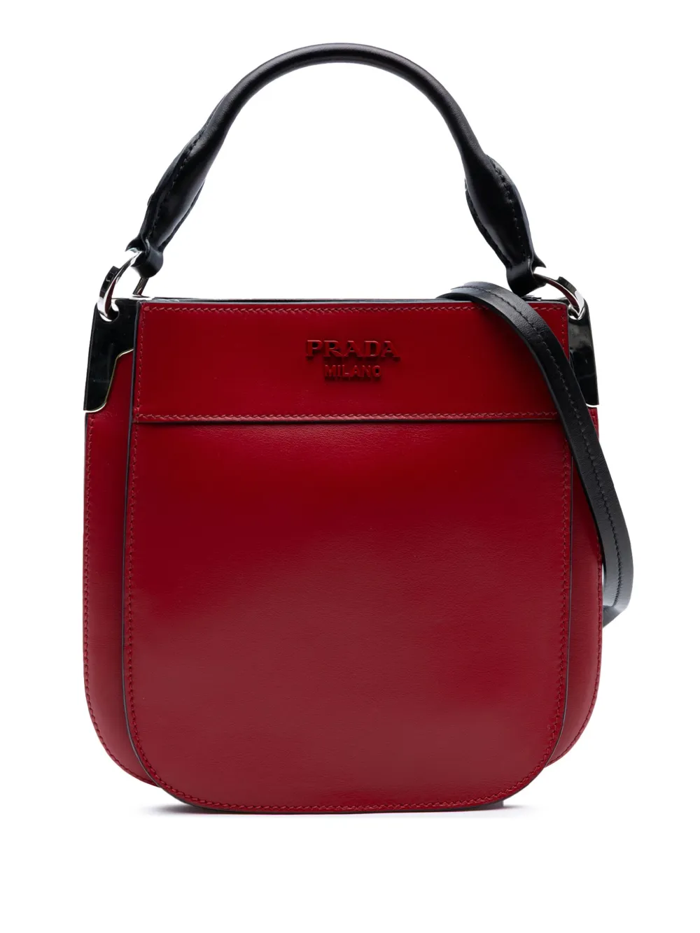 Prada Pre-Owned 2010-2025 スモール シティ カーフ マギット サッチェルバッグ - レッド Prada Pre-Owned 2010-2025 スモール シティ カーフ マギット サッチェルバッグ - レッド