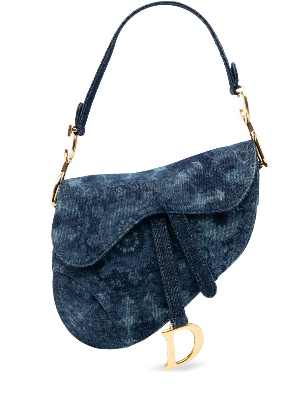 Christian Dior Pre-Owned 2019 Denim Tie Dye Saddle Bag shoulder bag - Christian Dior Pre-Owned 2019 Denim Tie Dye Saddle Bag shoulder bag -
