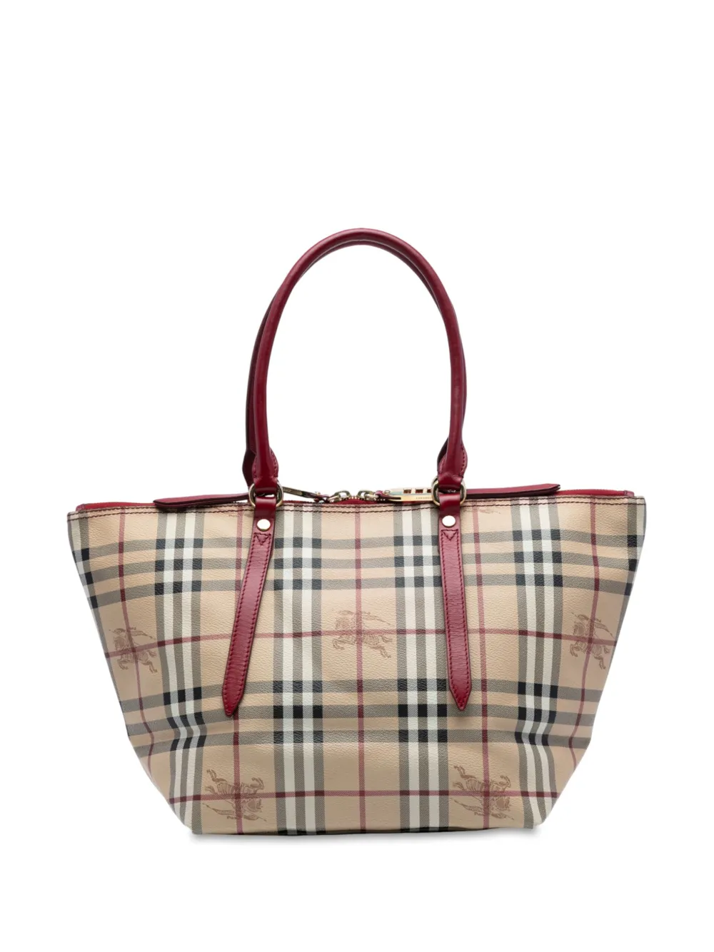 Burberry Pre-Owned 2012-2025 スモール ヘイマーケットチェック コーテッドキャンバス ソールズベリー