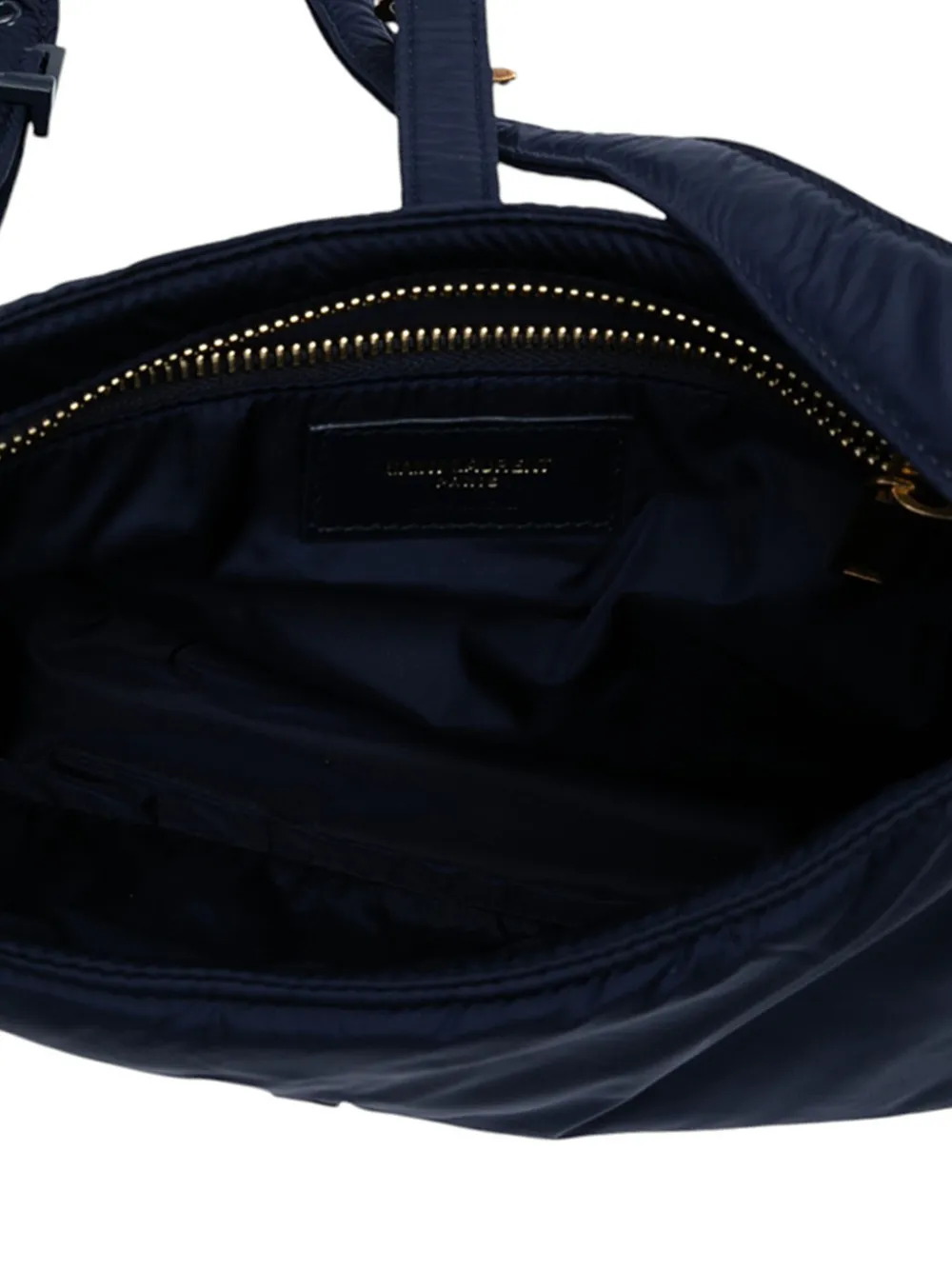 Pre-owned Saint Laurent 2012 Nylon Le 5 A 7 Shoulder Bag In Blue