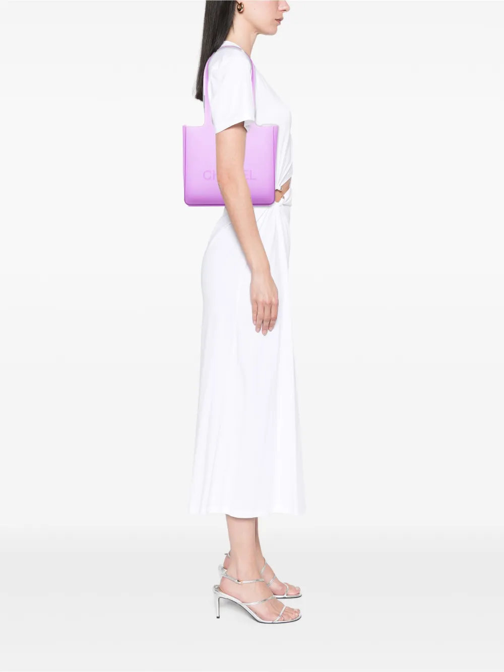 CHANEL Pre-Owned 2000-2020 Small Rubber Logo Jelly tote bag | Pre-Owned | Image 2