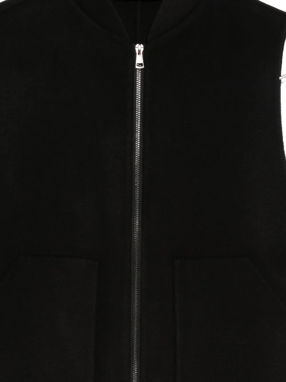 Low Brand Zip Sleeveless Vest In Black