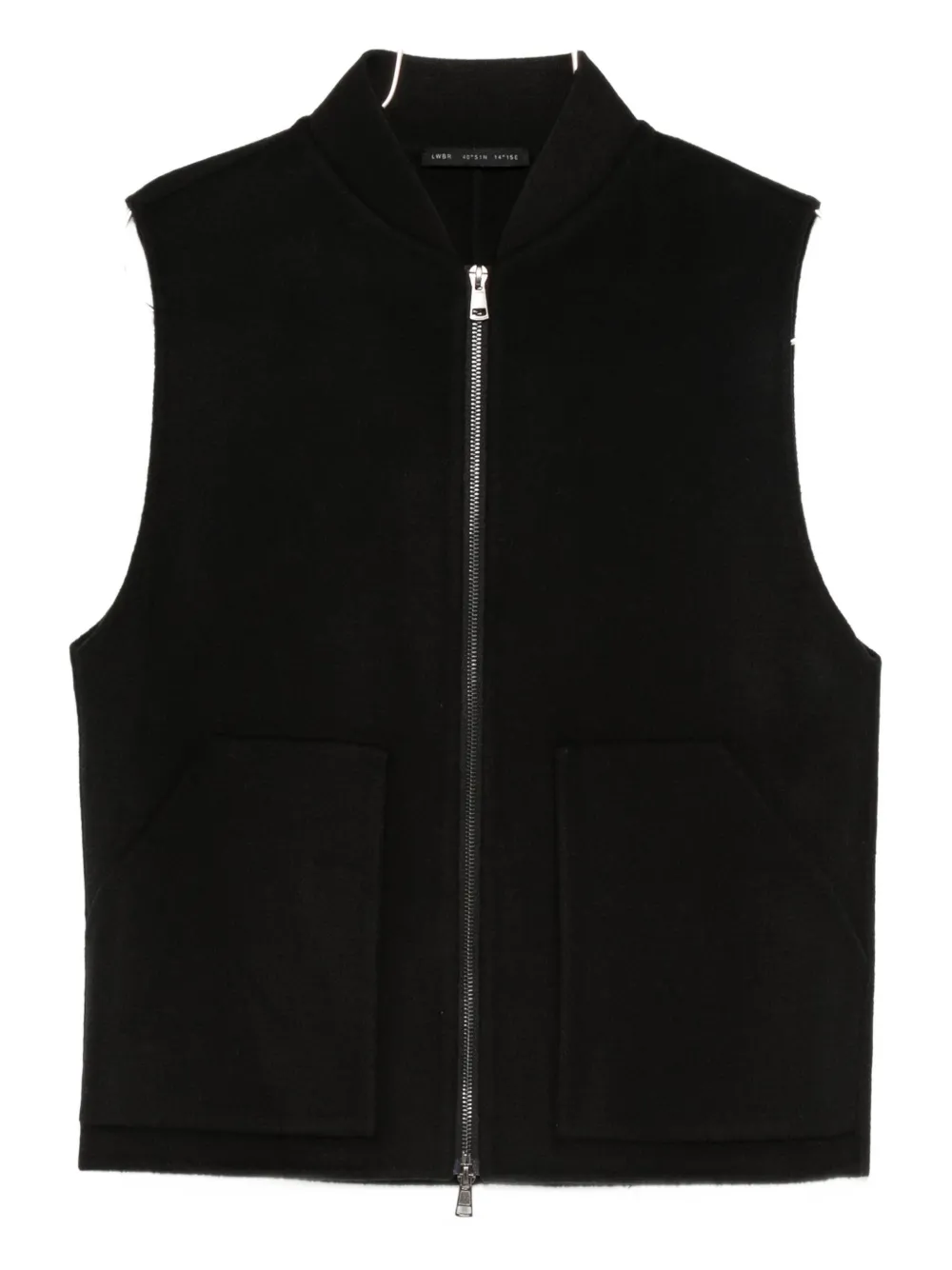 Low Brand Zip Sleeveless Vest In Black