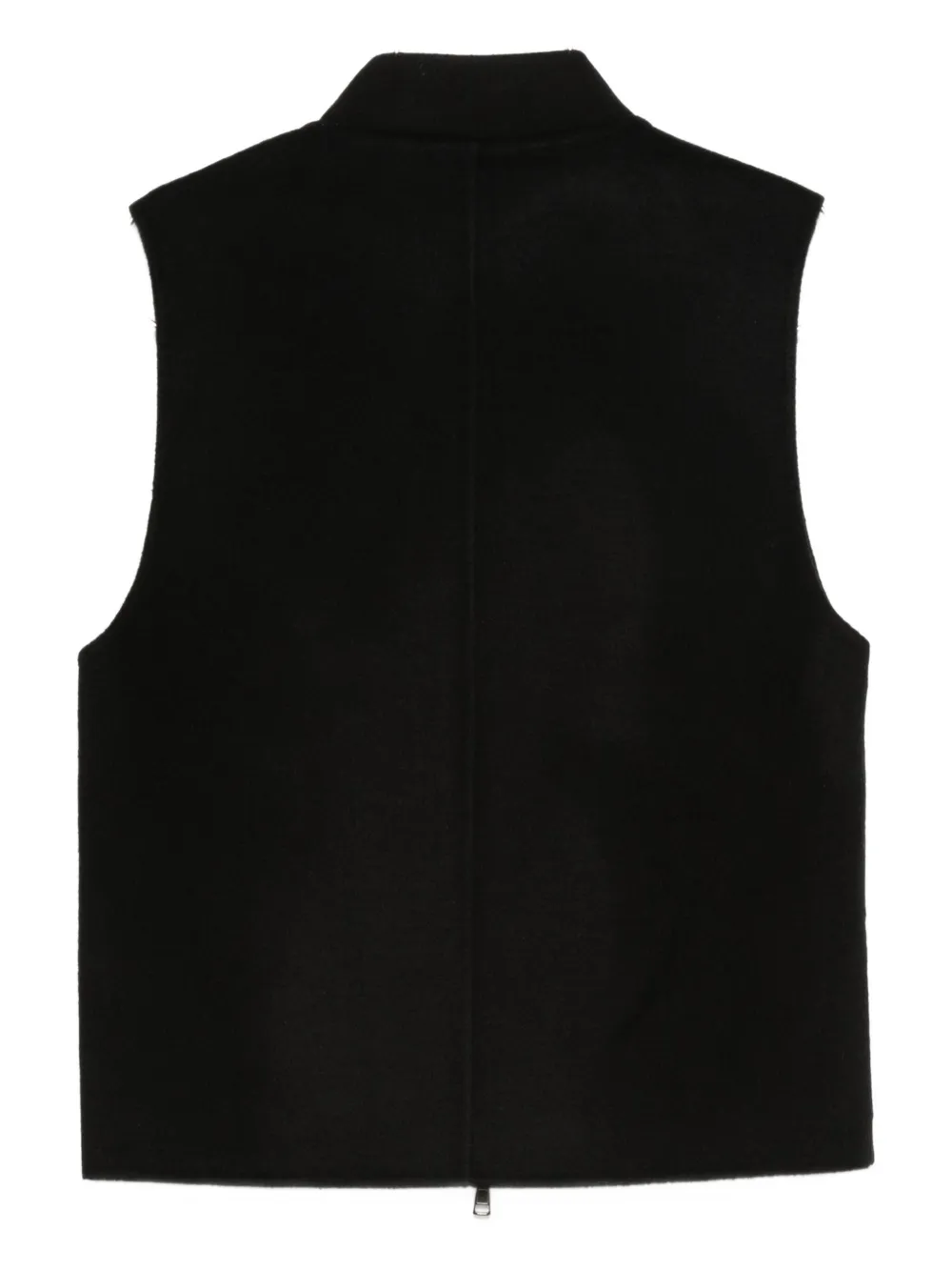 Low Brand Zip Sleeveless Vest In Black