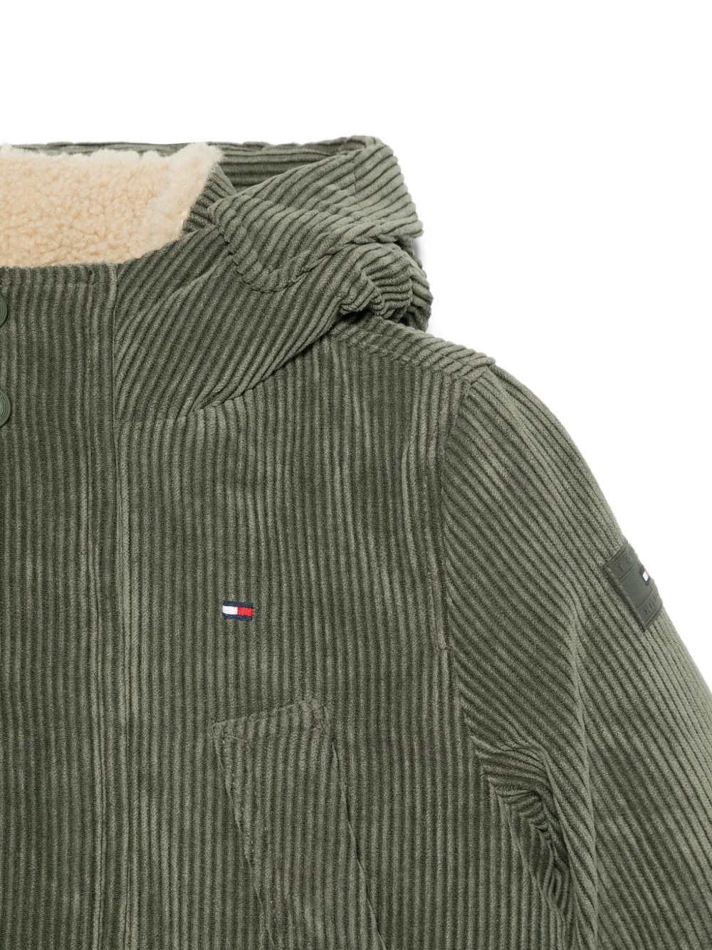 Tommy Hilfiger Junior Ribfluwelen jas Groen