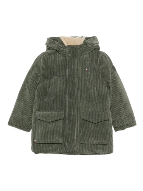 Tommy Hilfiger Junior veste en velours côtelé à capuche