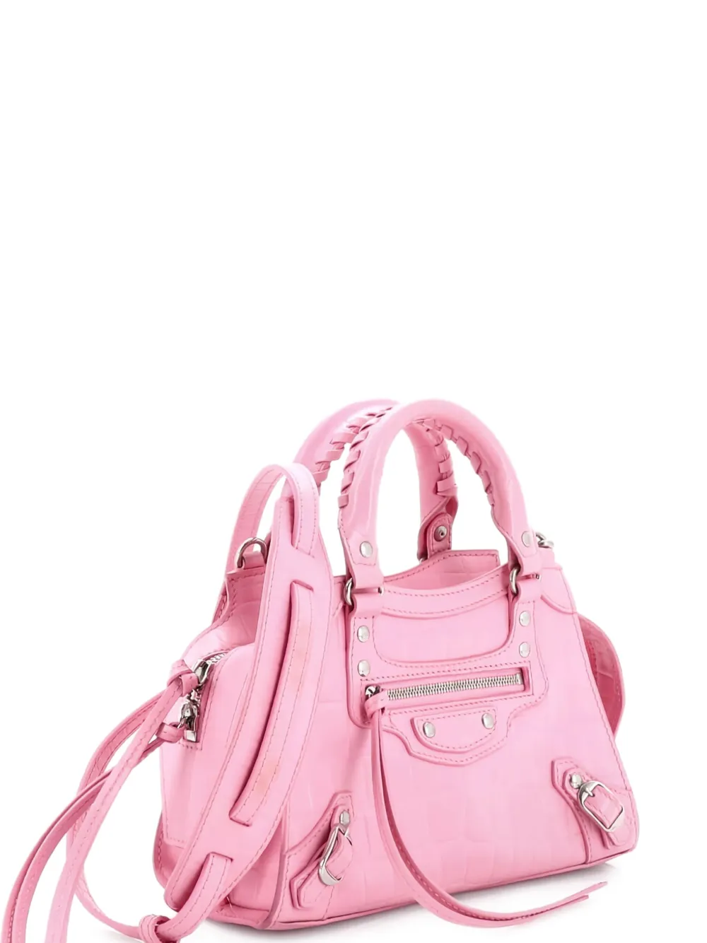 Balenciaga Pre-Owned Neo Classic City Bag Crocodile Embossed Leather