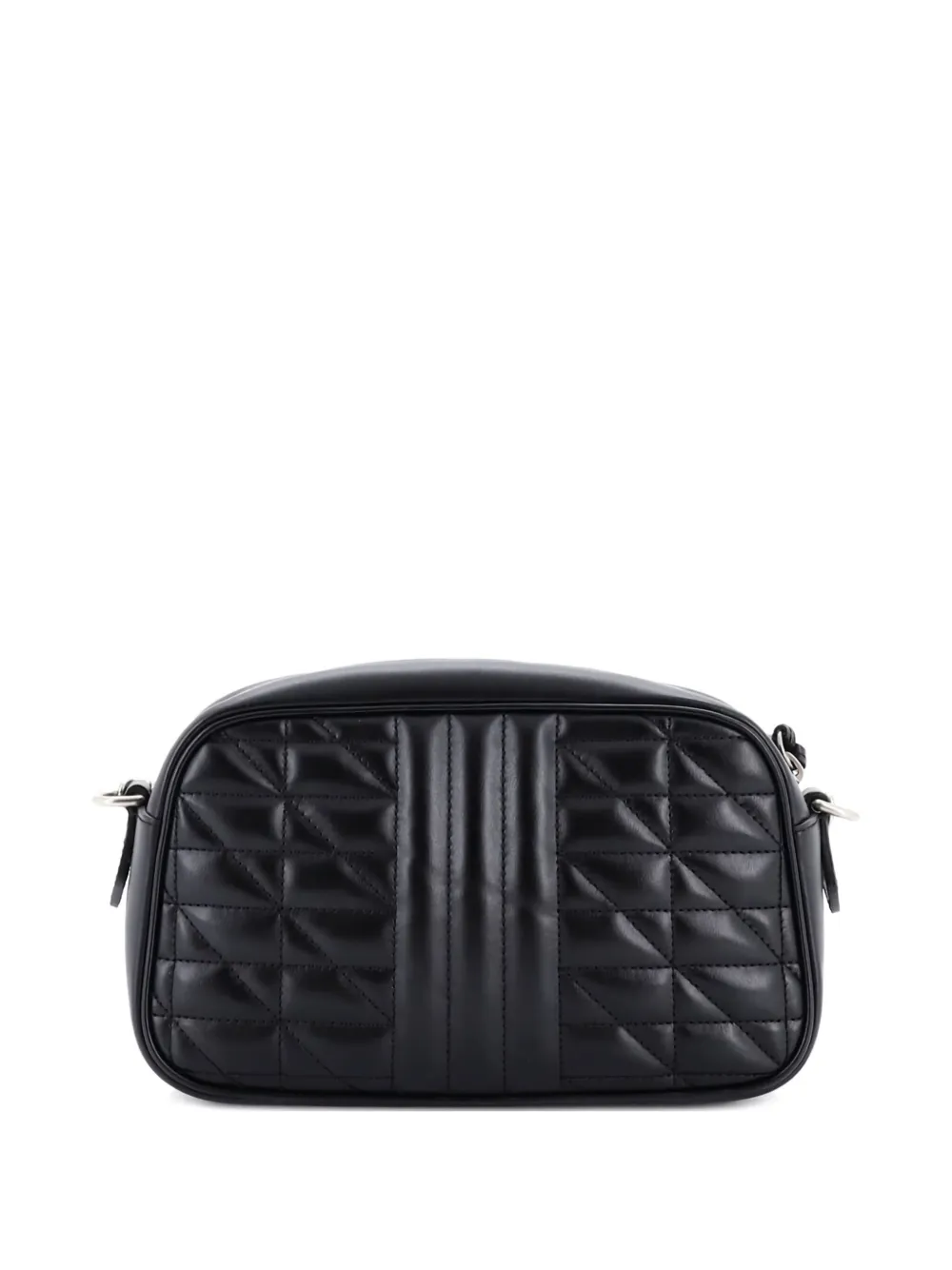 Pre-owned Gucci Gg Marmont Shoulder Bag Mixed Matelasse Leather Small Crossbody Bag In Black