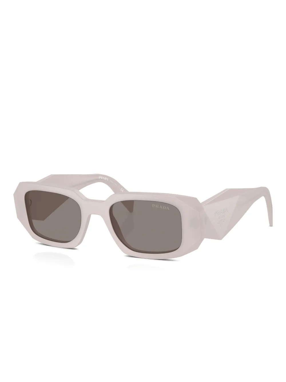 Prada Eyewear Symbole geometric-frame sunglasses - Beige