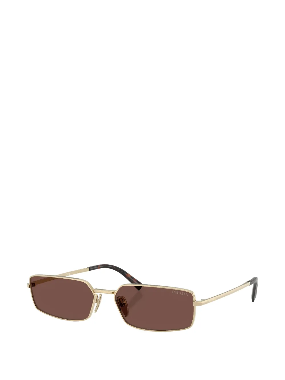 Prada Eyewear Zonnebril met rechthoekig montuur Goud