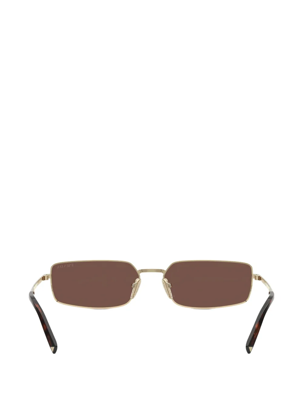 Prada Eyewear Zonnebril met rechthoekig montuur Goud