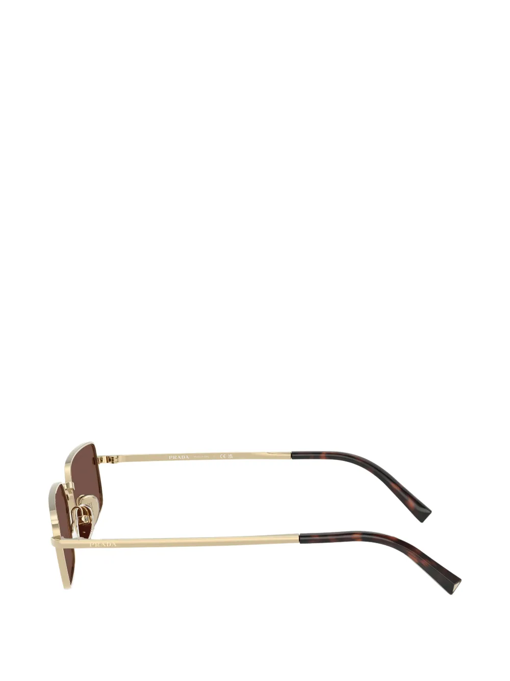 Prada Eyewear Zonnebril met rechthoekig montuur Goud