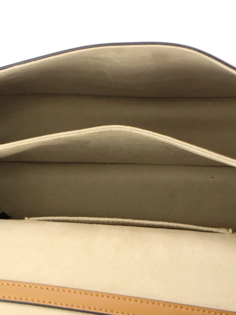 Pre-owned Fendi Kan I Bag Zucca Velvet Medium Shoulder Bag In Neutral