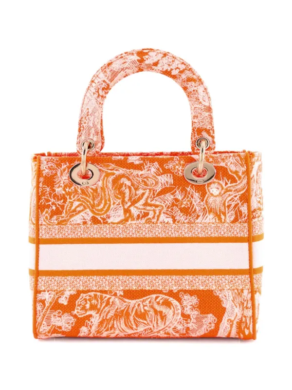 Christian Dior Pre-Owned Toile De Jouy Lady D-Lite Bag Embroidered