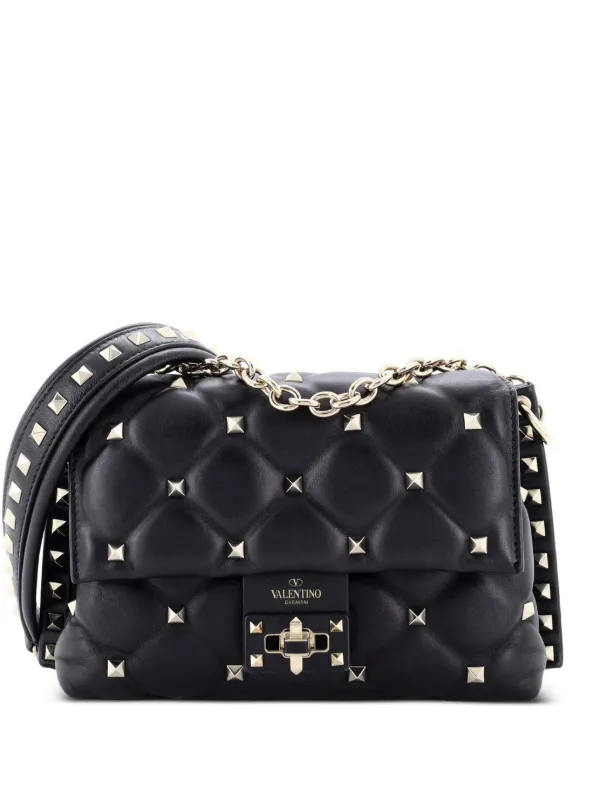 Valentino Garavani Pre-Owned Candystud Leather Small Crossbody Bag