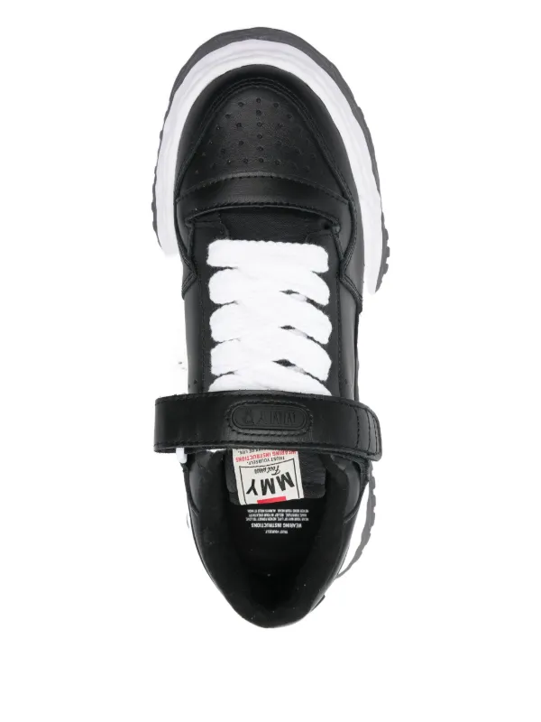 Maison MIHARA YASUHIRO touch-strap Leather Sneakers | Black | FARFETCH