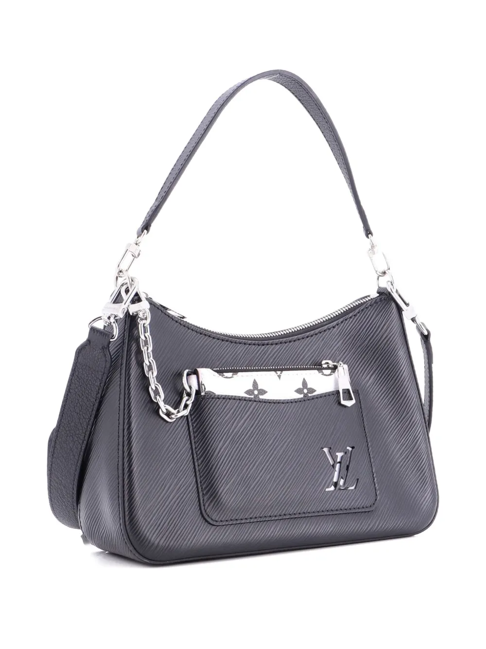 Pre-owned Louis Vuitton Marelle Handbag Epi Leather Hobo Bag In Black