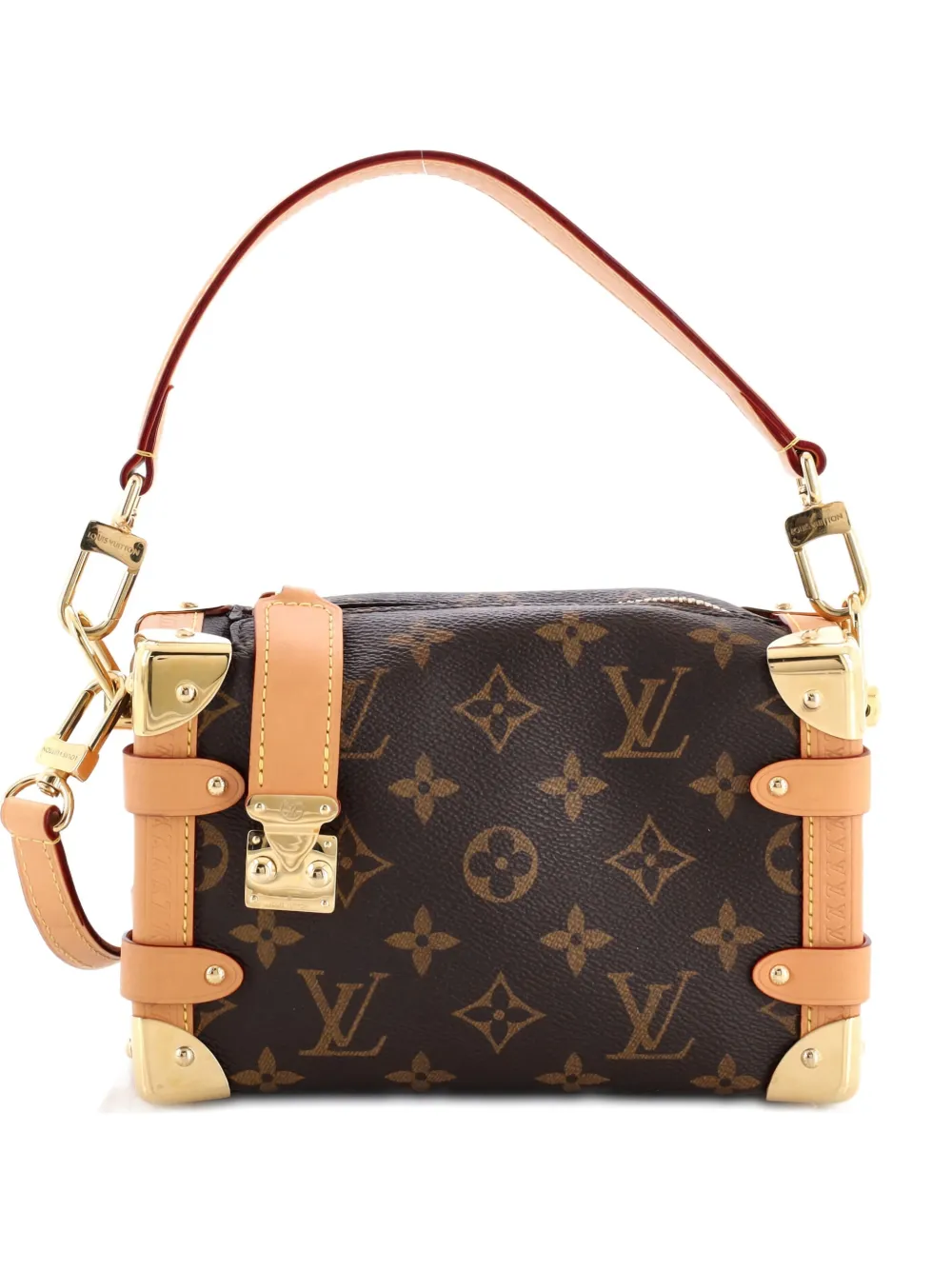 Louis Vuitton Pre-Owned Side Trunk Handbag Monogram Canvas PM shoulder Louis Vuitton Pre-Owned Side Trunk Handbag Monogram Canvas PM shoulder