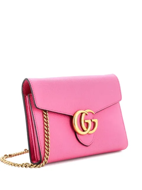 Gucci Pre-Owned GG Marmont Chain Wallet Leather Mini clutch bag