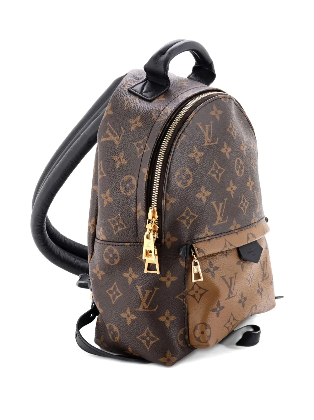 Pre-owned Louis Vuitton Palm Springs Reverse Monogram Canvas Pm Backpack In Brown