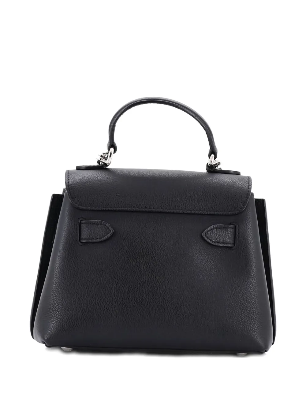 Pre-owned Louis Vuitton Lockme Ever Handbag Leather Mini Satchel In Black