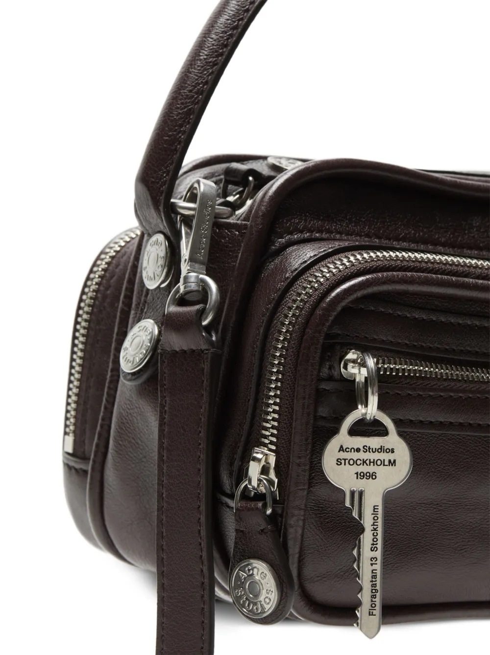 Acne Studios Zip-fastening Tote Bag In Brown