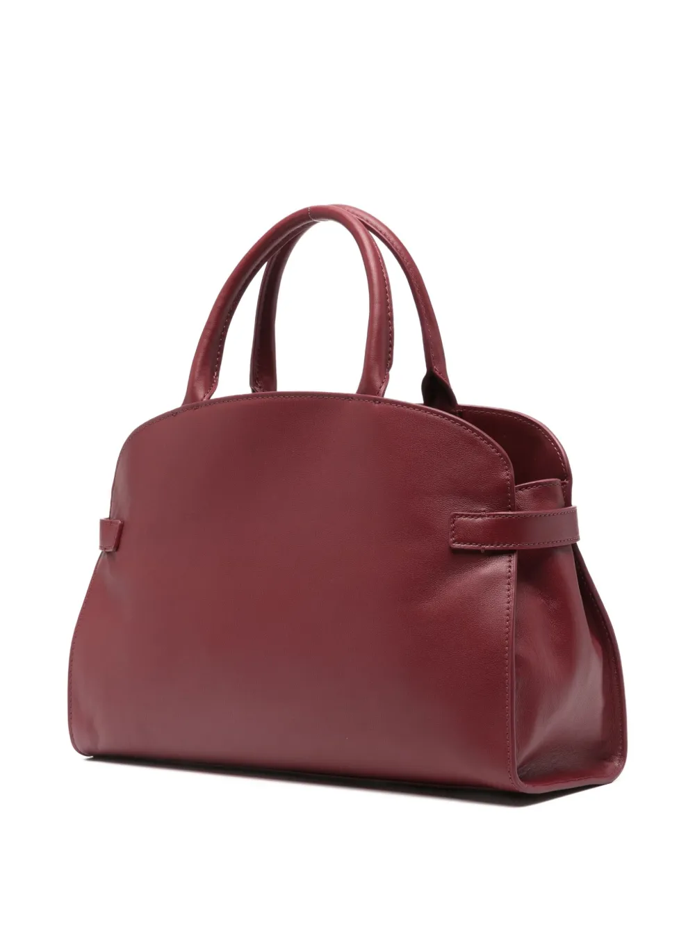 Coccinelle Medium Sabine Buckle Leather Tote Bag In Red