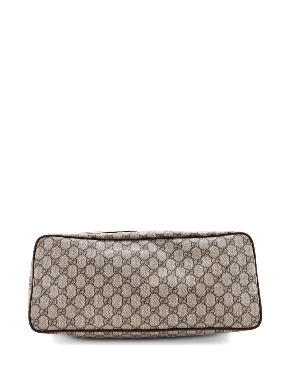 Pre-owned Gucci Courrier Convertible Soft Open Gg Coated Canvas With Applique Large Tote Bag In Neutral
